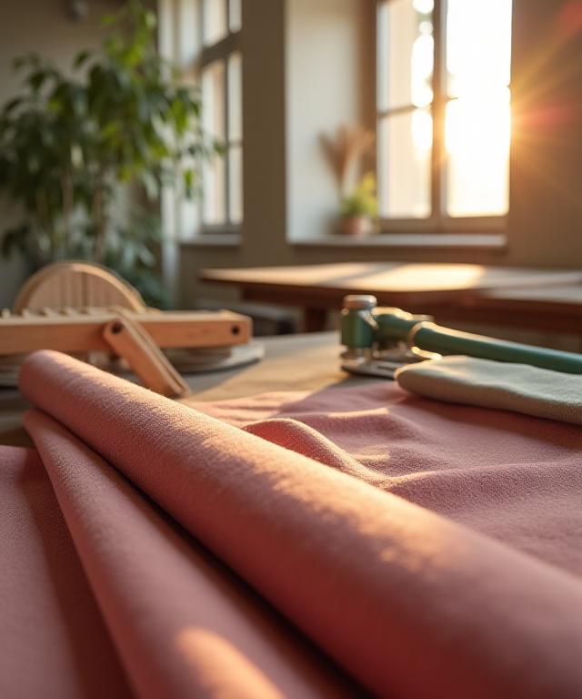 Interno dell'atelier Erbe Tessute a Roma